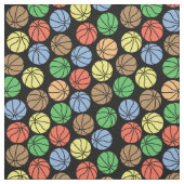 Tissu Motif de basket-ball coloré (Échantillon)