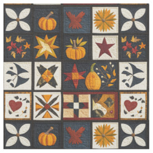 Tissu Motif de bloc de surface d'automne Récolte rusti