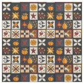 Tissu Motif de bloc de surface d'automne | Récolte rusti (Échantillon)
