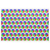 Tissu Motif de bloc - rouge, vert et bleu (Yard)