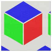 Tissu Motif de bloc - rouge, vert et bleu (Détail)