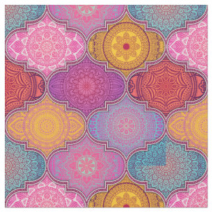 Tissu Motif de Bohème tribal coloré vibrant heureux