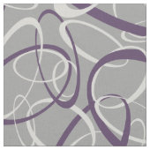 Tissu motif de boucles géométriques violet gris clair (Fermer)