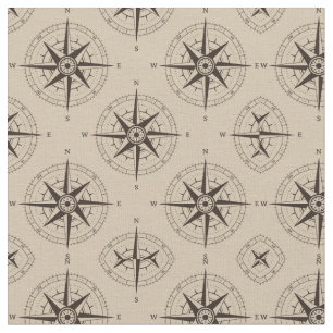 Tissu Motif de boussole de navigation