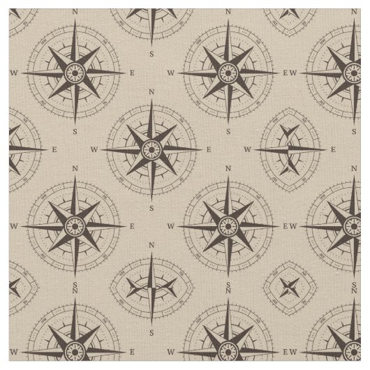 Tissu Motif de boussole de navigation (Fermer)