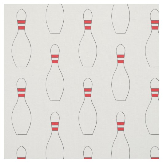 Tissu Motif de Bowling Pins White (Échantillon)