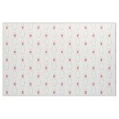 Tissu Motif de Bowling Pins White (Fat Quarter)