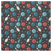 Tissu Motif de bowling rétro (Échantillon)