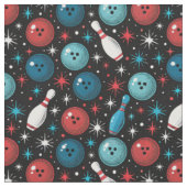 Tissu Motif de bowling rétro (Fermer)