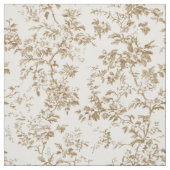 Tissu Motif de branche botanique beige (Échantillon)