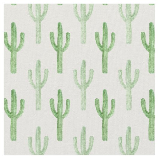 Tissu Motif de cactus d'aquarelle (Fermer)
