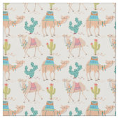 Tissu Motif de cactus et chameaux mixtes (Fermer)