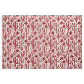 Tissu Motif de cactus - Ruby rouge et blanc (Fat Quarter)