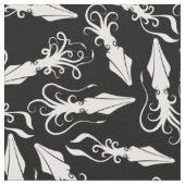 Tissu Motif de calmar blanc (Fermer)