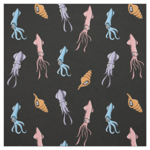 Tissu Motif de caricatures de calmar