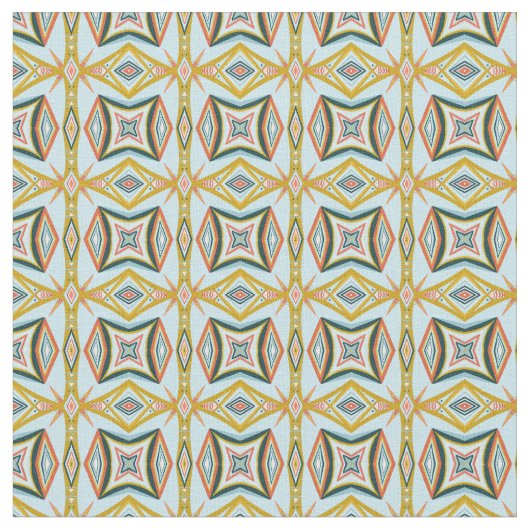 Tissu Motif de carreaux géométriques bleus (Fermer)