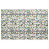Tissu Motif de carte de ville (Fat Quarter)