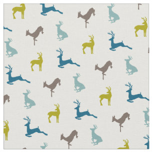 Tissu Motif de cerfs communs de hanche dans de rétros