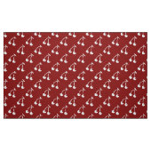 Tissu motif de cerises blanches rouges (Fat Quarter)