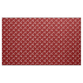 Tissu motif de cerises blanches rouges (Yard)
