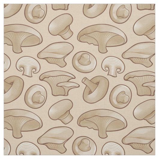 Tissu Motif de champignons de bois (Échantillon)