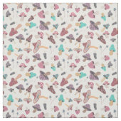 Tissu Motif de champignons de champignons peints à (Échantillon)