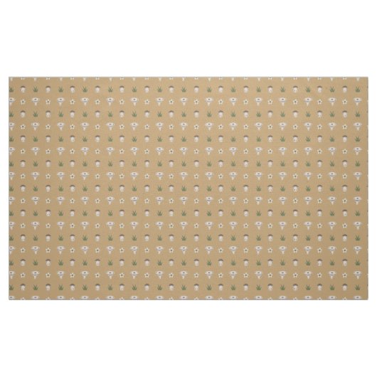 Tissu Motif de champignons mignons (Fat Quarter)