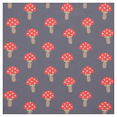 Tissu Motif de champignons Pots Rouges (Échantillon)