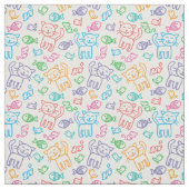 Tissu motif de chat (Échantillon)