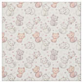Tissu Motif de chat Chibi mignon - Conception d'art de d (Échantillon)