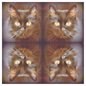 Tissu motif de chat noir (Échantillon)