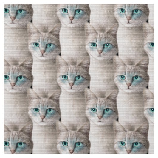 Tissu Motif de chat Ojos Azules (Échantillon)