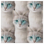 Tissu Motif de chat Ojos Azules (Fermer)