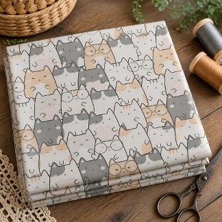 Tissu Motif de chat original mignon