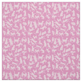 Tissu Motif de chat rose (Échantillon)