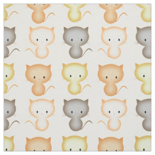 Tissu Motif de chaton mignon
