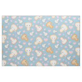 Tissu Motif de chatons mignons et de cœurs (Fat Quarter)