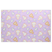 Tissu Motif de chatons mignons et de cœurs (Fat Quarter)