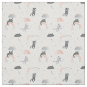 Tissu Motif de chats à plume (Échantillon)