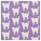 Tissu Motif de chats blancs| Violet (Échantillon)