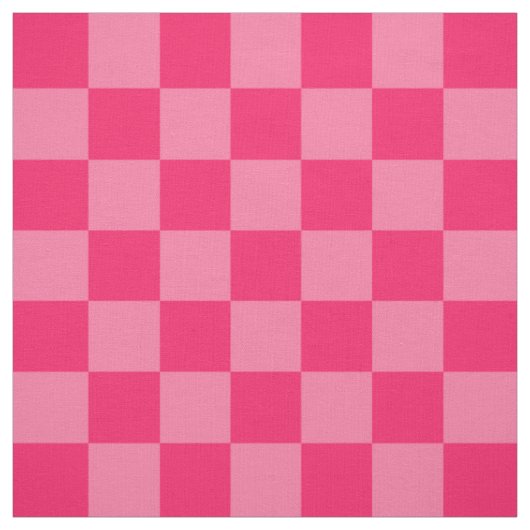Tissu Motif de Checker rose clair et chaud Textile (Échantillon)