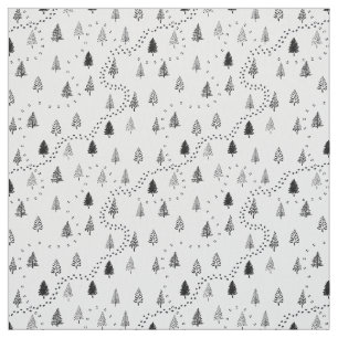Tissu Motif de chemin d'arbre de région boisée