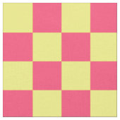 Tissu Motif de chèques rose jaune Textile (Fermer)