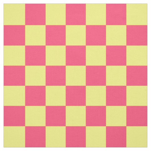 Tissu Motif de chèques rose jaune Textile (Échantillon)