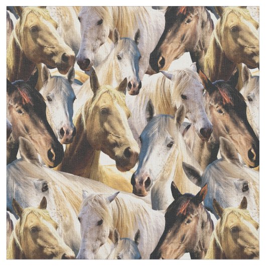 Tissu Motif de chevaux (Fermer)