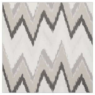 Tissu motif de chevron de tribus ikat de couleur beige n