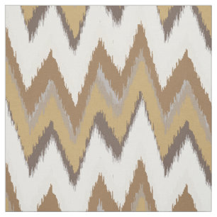 Tissu motif de chevrons tribus de l'Iikat d'or neutre