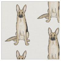 Motif de chiens bergers allemands légers Tan | Art