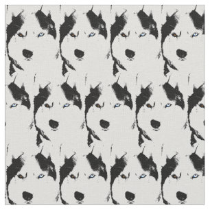 Tissu Motif de chiens de chiens en tissus sibériens Husk