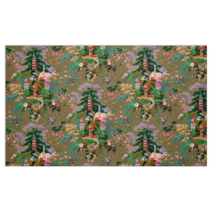 Tissu Motif de chinoiserie vintage
